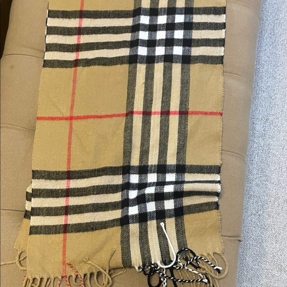 Burberry Tan and Black Checkered Scarf - Picture 2 of 2